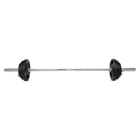 7 Ft Olympic Bar with Tri Grip Black Olympic Plates Set 80 Kg