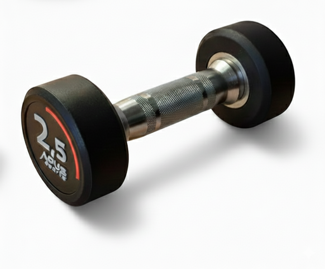Apus Commercial Rubber Round Dumbbells - 2.5KG