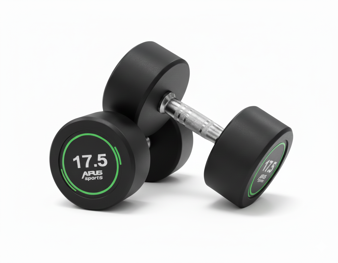 Apus Commercial Rubber Round Dumbbells 17.5kg