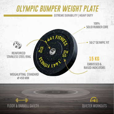 1441 Fitness Speckle Bumper Plates - 5 Kg to 25 KG