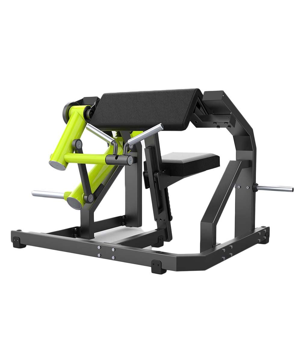 DHZ Fitness Biceps Curl - Y970 biceps curl machine with curved chest pads and an adjustable seat.