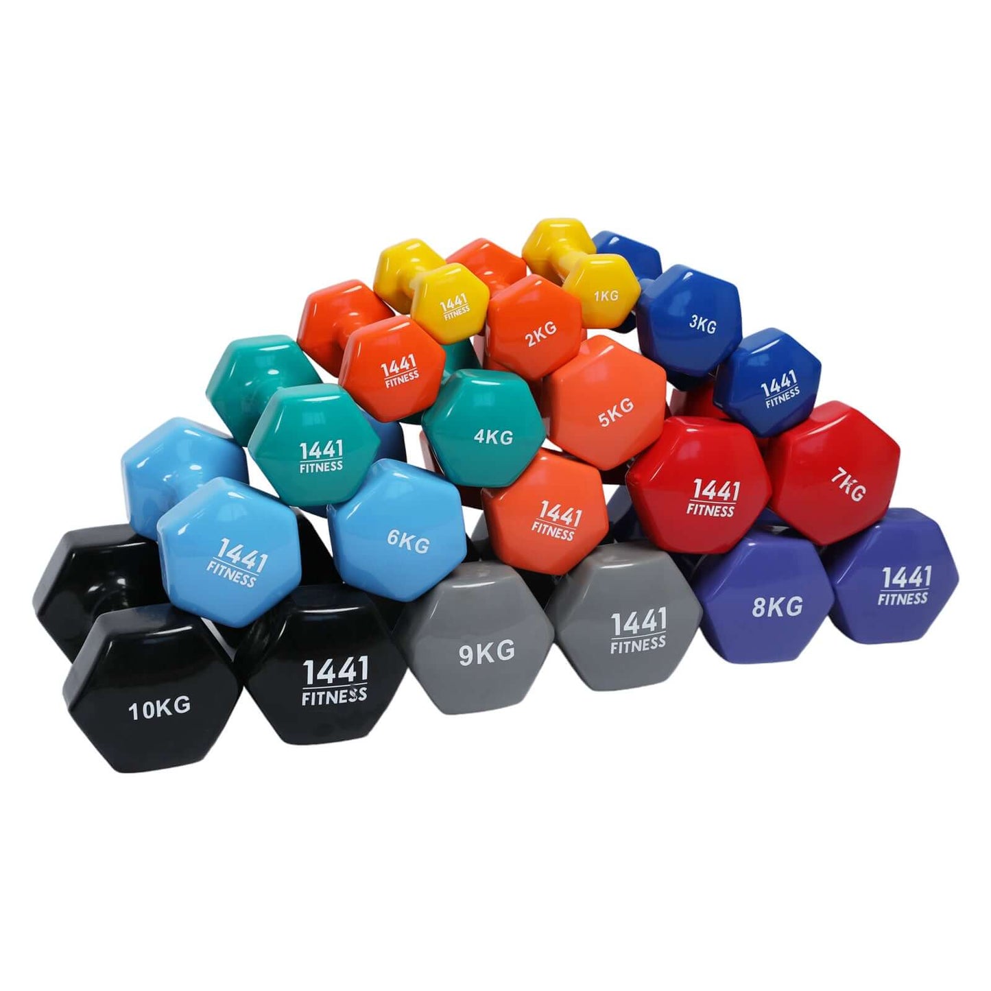 Fitness Vinyl Coated Dumbbell with Rack