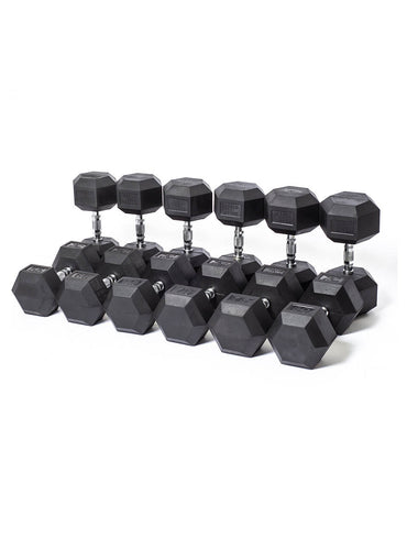 1441 Fitness Rubber Hex Dumbbells Set 2.5 - 50 kg ( 20 Pairs)- COMBO12