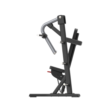 Black and silver gym machine on a white background