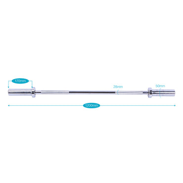 Livepro 4 ft Curl Straight Bar - LP8054