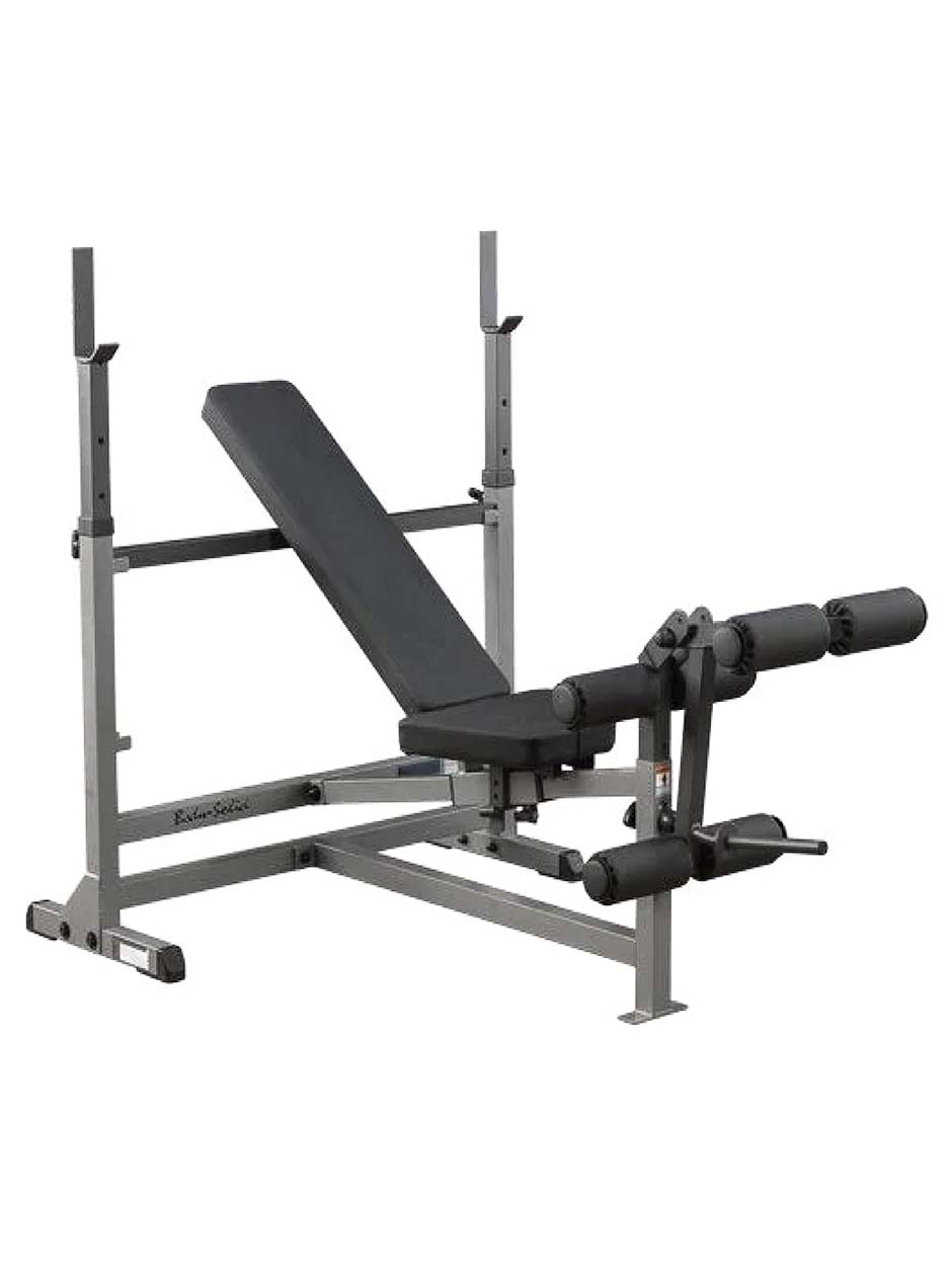 Body Solid Power Center Bench with Barbell Rack - GDIB 46L - With One Year Warranty