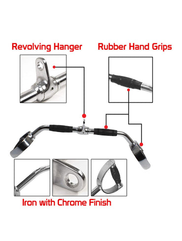 D Handle Grip Lat Pull Down Bar - 90 CM