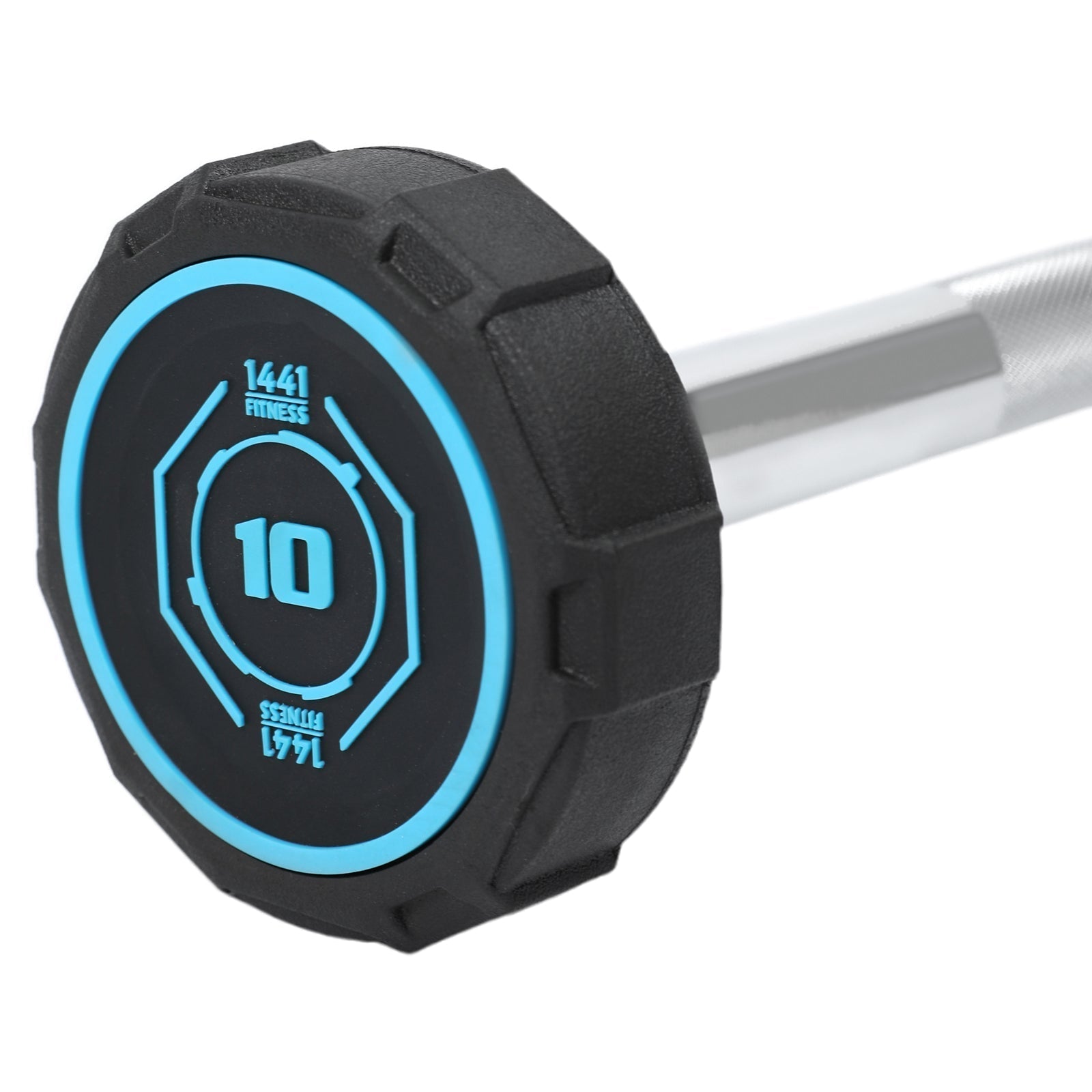 Fixed Weight Curl PU Barbell Set with Rack - 10 Kg to 50 Kg - Bundle Offer