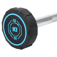 Fixed Weight Curl PU Barbell Set with Rack - 10 Kg to 50 Kg - Bundle Offer