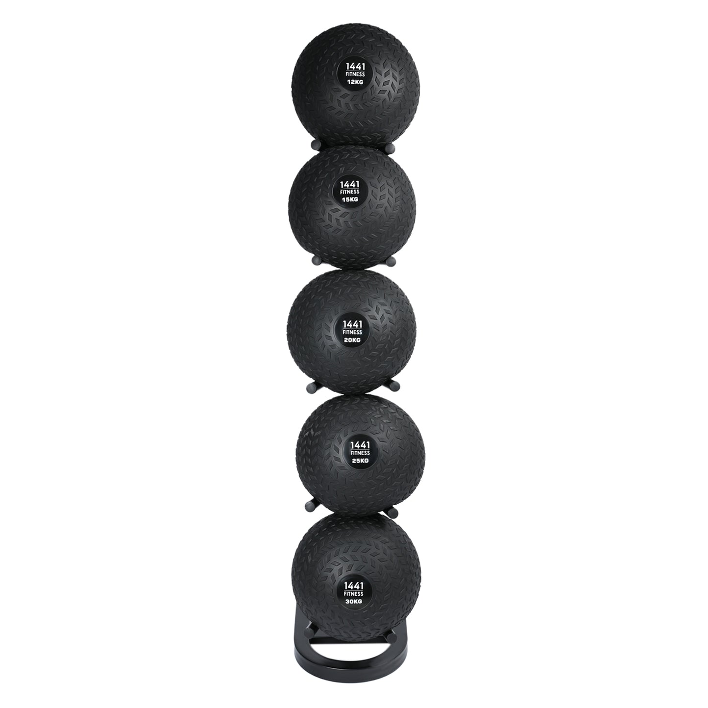 1441 Fitness Z Grip Slam ball Combo Set - 12 Kg to 30 Kg (5 Pcs) with Ball Rack