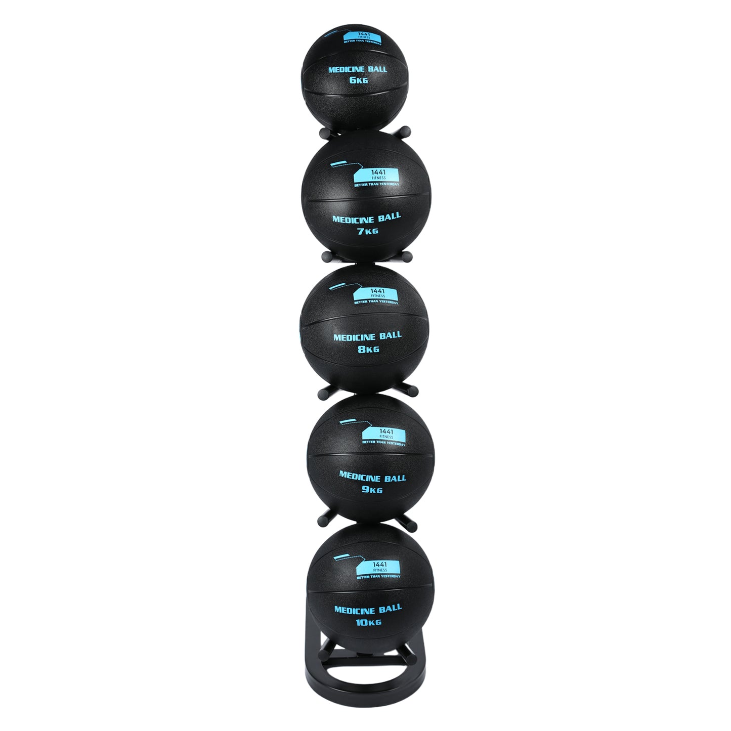 1441 Fitness Medicine Ball Combo Set - 6 KG to 10 KG with Ball Rack