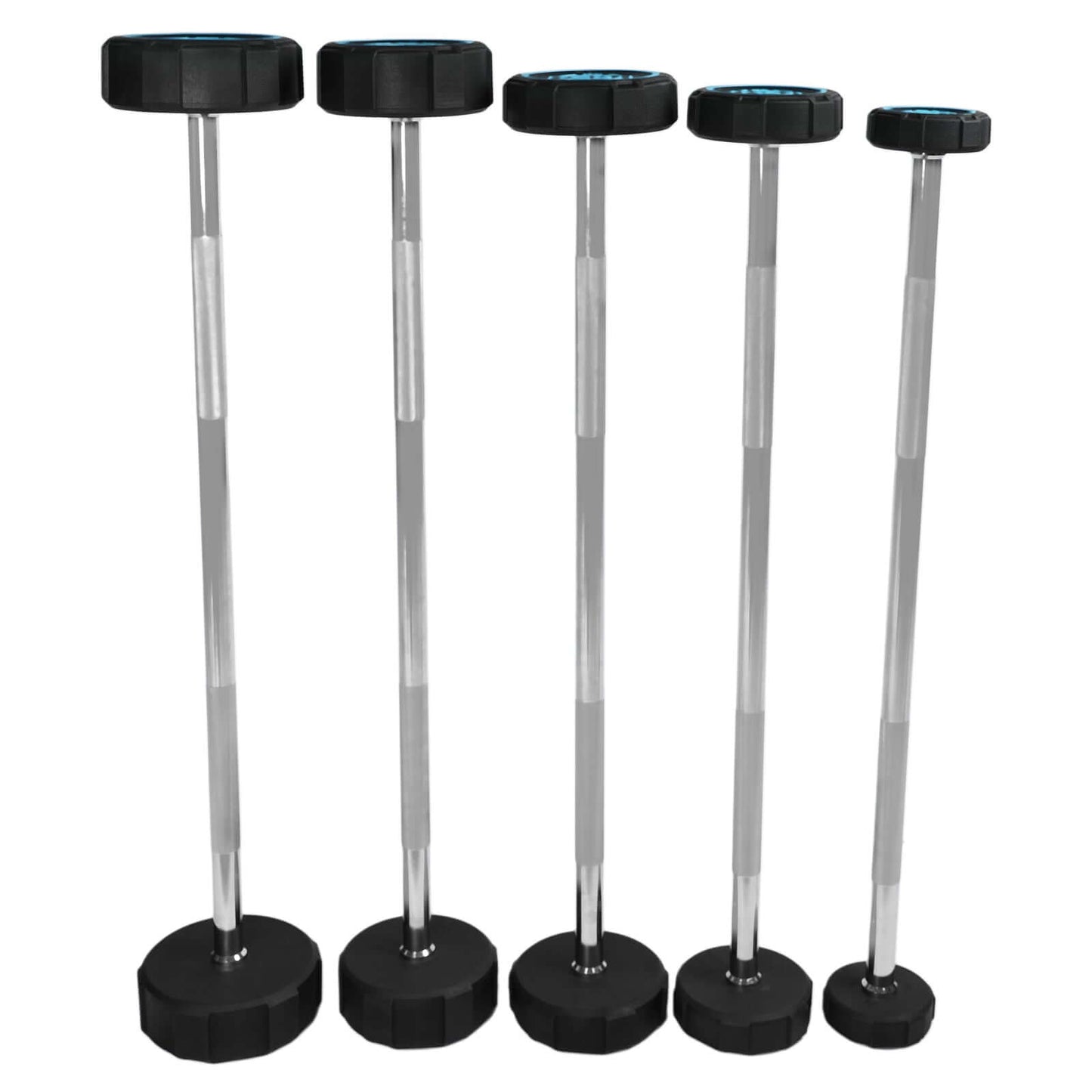 1441 Fitness Fixed Weight Straight Barbell PU Set - 10 kg to 30 kg with Rack