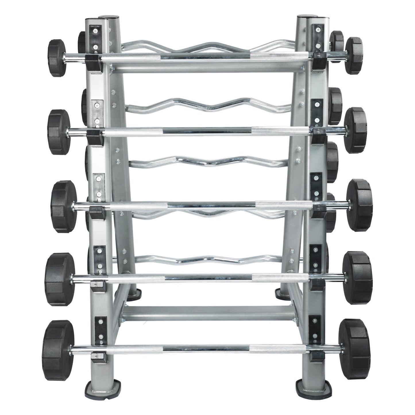 Fixed Straight PU Barbell Set with Rack - 10 Kg to 50 Kg - Bundle Offer