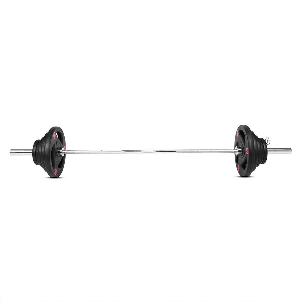 7 ft Olympic Bar with Tri Grip Black Plate