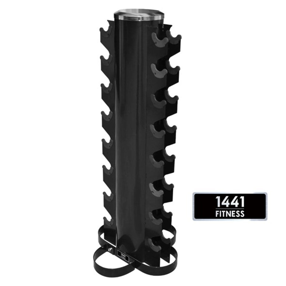 1441 Fitness Premium 10 Pair Vertical Dumbbell Rack - Pillar Model