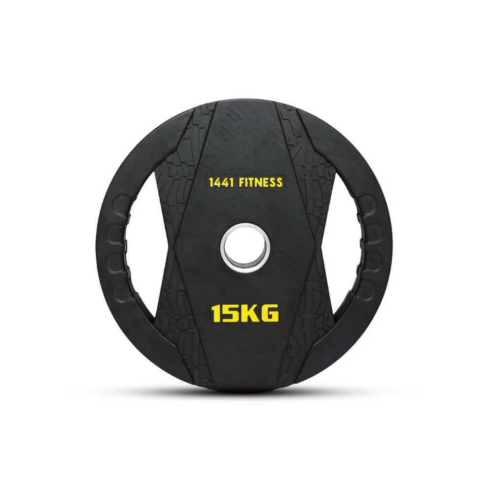 Dual Grip Plates with 7 Ft Olympic Bar - 120 Kg Set - Bundle Offer - 15KG
