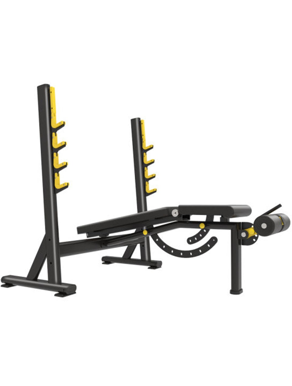 1441 Fitness Olympic Adjustable Bench with Barbell Support Black - 41FF46B