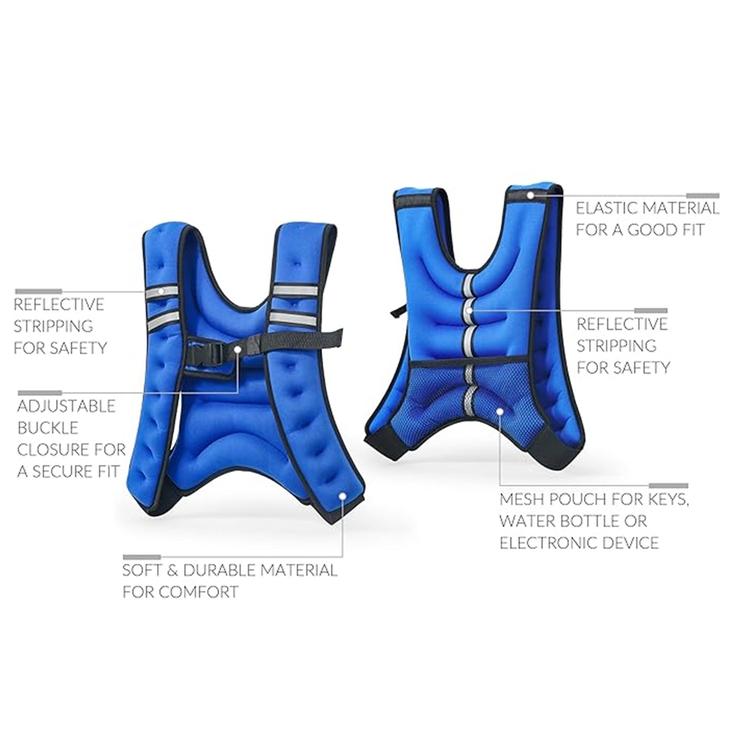 1441 Fitness Neoprene Weighted Vest - (Full Sand)