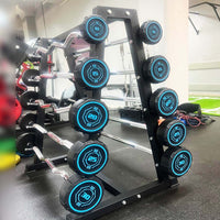 Fixed Straight PU Barbell Set - 10 Kg to 30 Kg with Rack - Bundle Offer