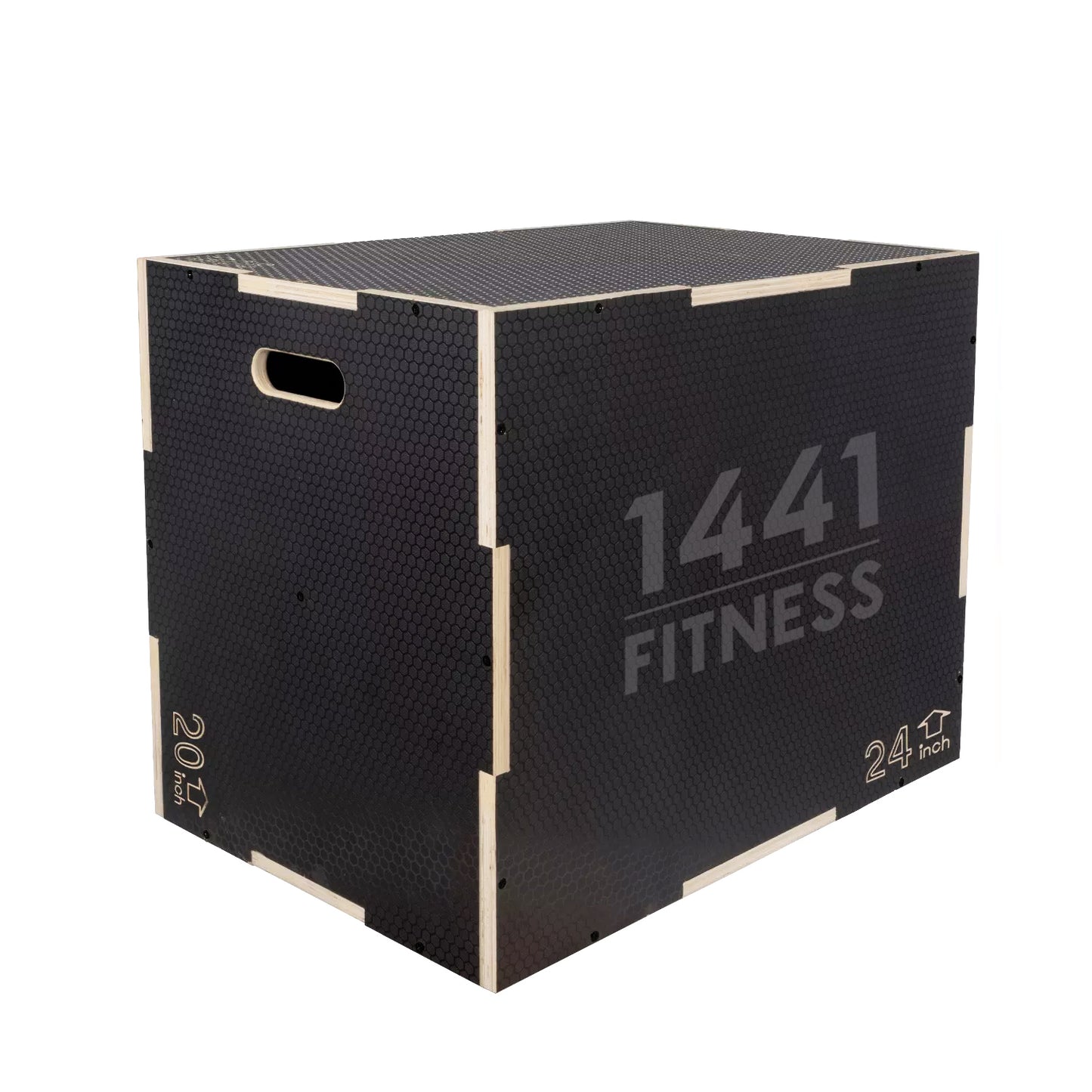 1441 Fitness 3 IN 1 Wooden Jump Box - Matt Black