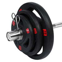 Olympic Size Bar-comes with a collar bar to secure weight plates in place