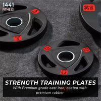 Tri Grip Plates with 6 Ft Olympic Bar - 60 Kg Set - Bundle Offer