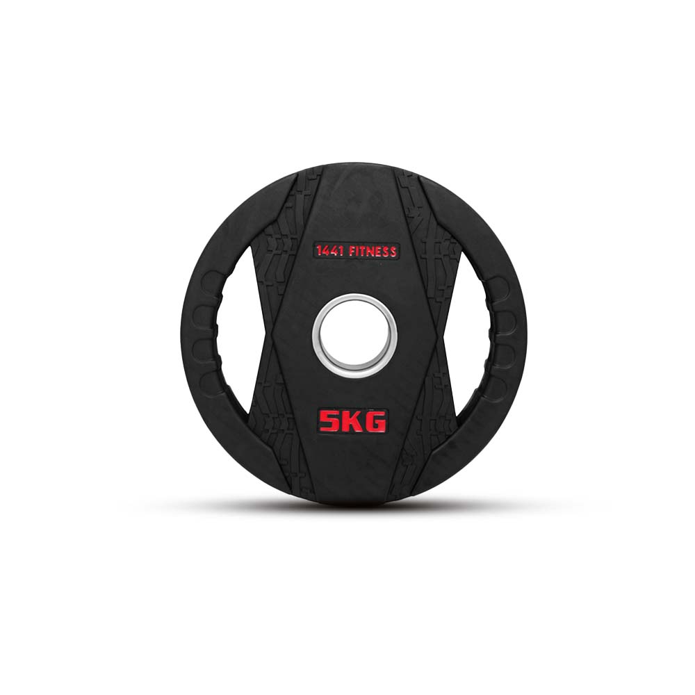 1441 Fitness Black Rubber Dual Grip Plate - 2.5 kg to 20 Kg (Sold as per Piece)