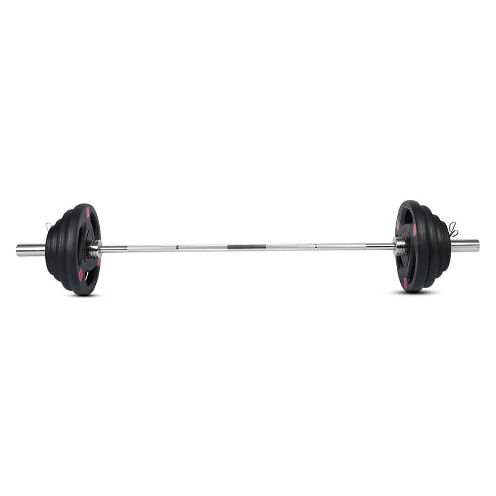 6 ft Olympic Bar with Tri Grip Black Plate