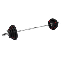 1441 Fitness 6 ft Olympic Bar with Tri Grip Black Olympic Plates Set | 60 Kg Set