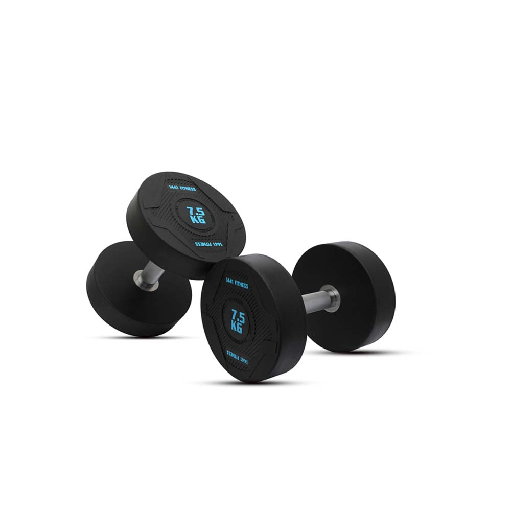 PU Round Dumbbell Set 2.5 Kg to 25 Kg with 2 Tier Rack