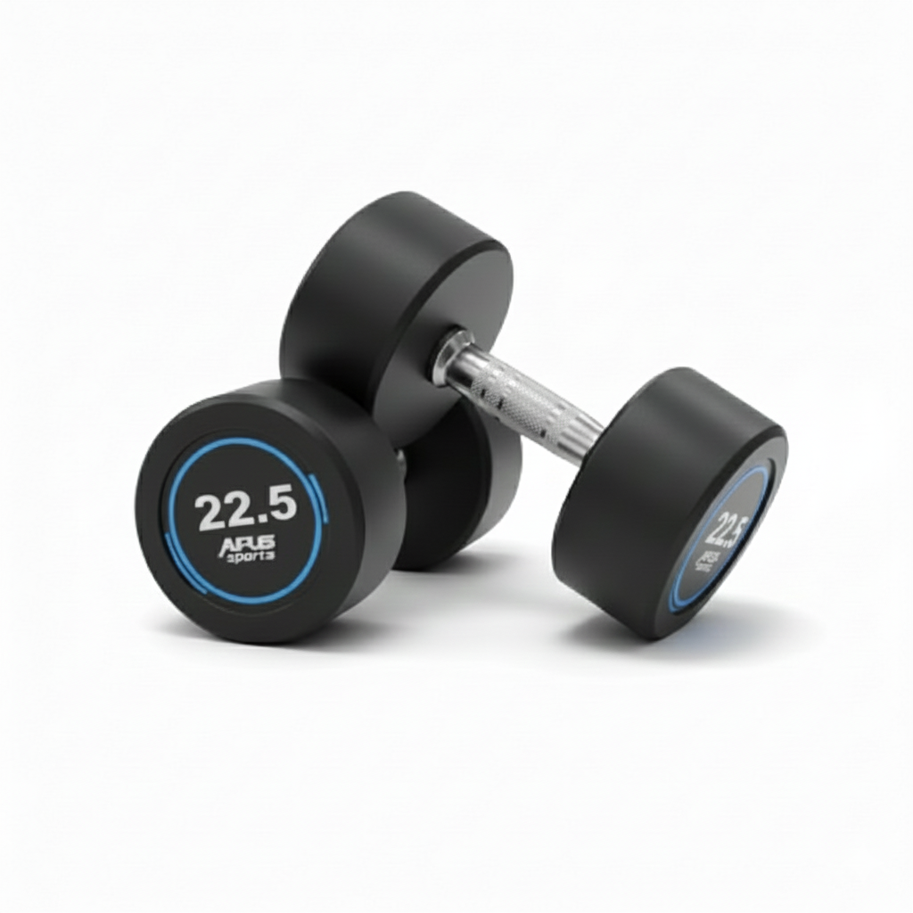 Apus Commercial Rubber Round Dumbbells 22.5kg