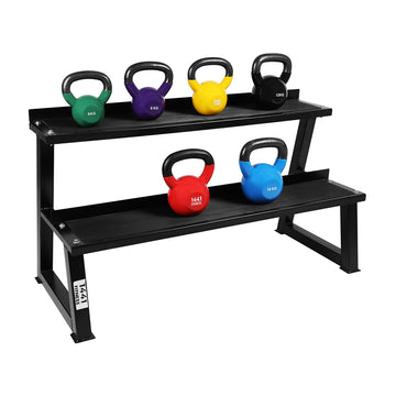 1441 Fitness Vinyl Coated Kettlebell Set with Rack - 6 Kg to 16 Kg