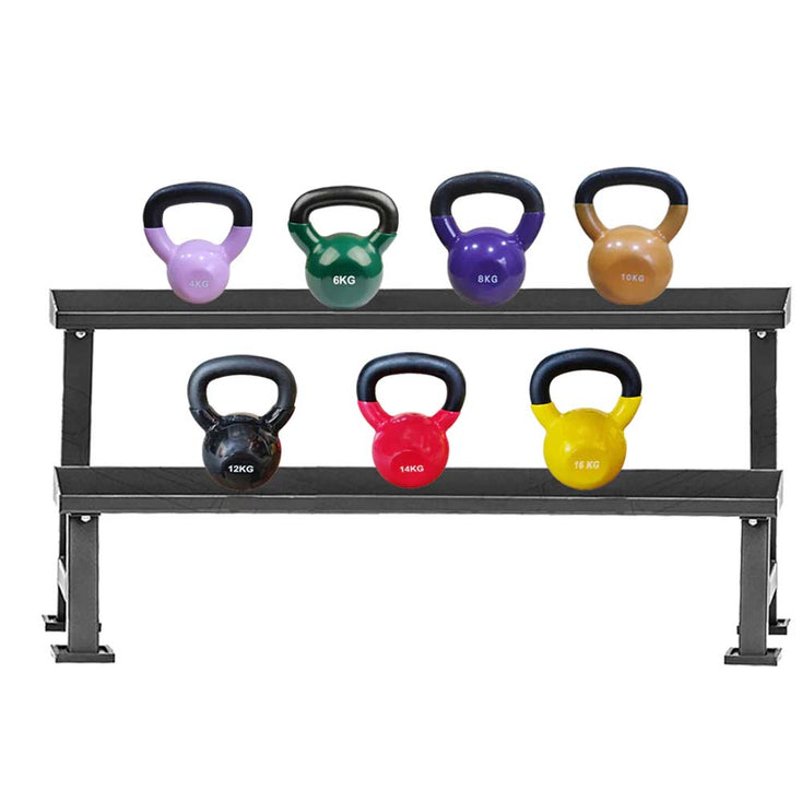 1441 Fitness Vinyl Coated Coated Kettlebell with rack - 4 Kg to 16 Kg