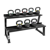 Powder Coated Kettlebell 6 Kg to 20 Kg with 2 Tier Rack - Bundle Offer