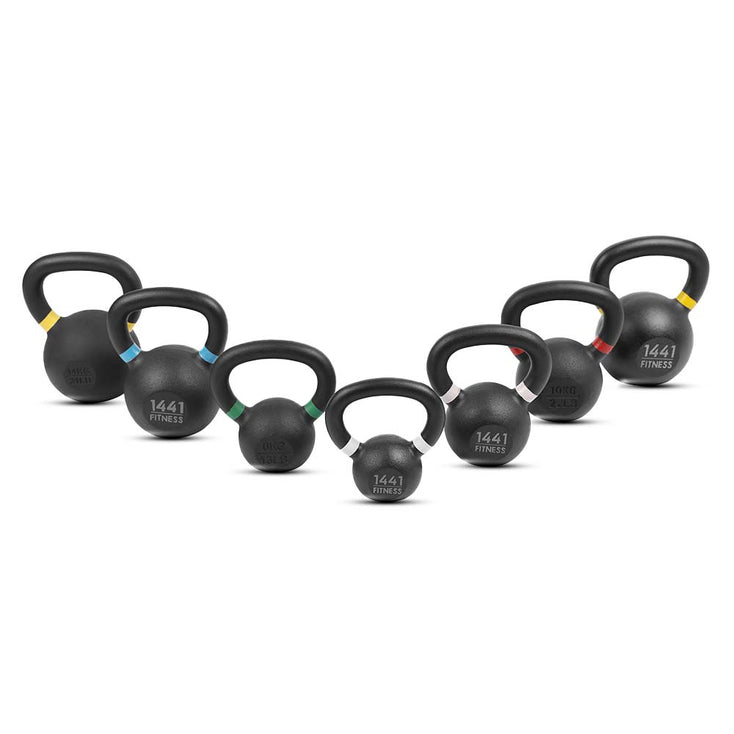 1441 Fitness Powder Coated Kettlebell Set - 4 Kg to 16 Kg