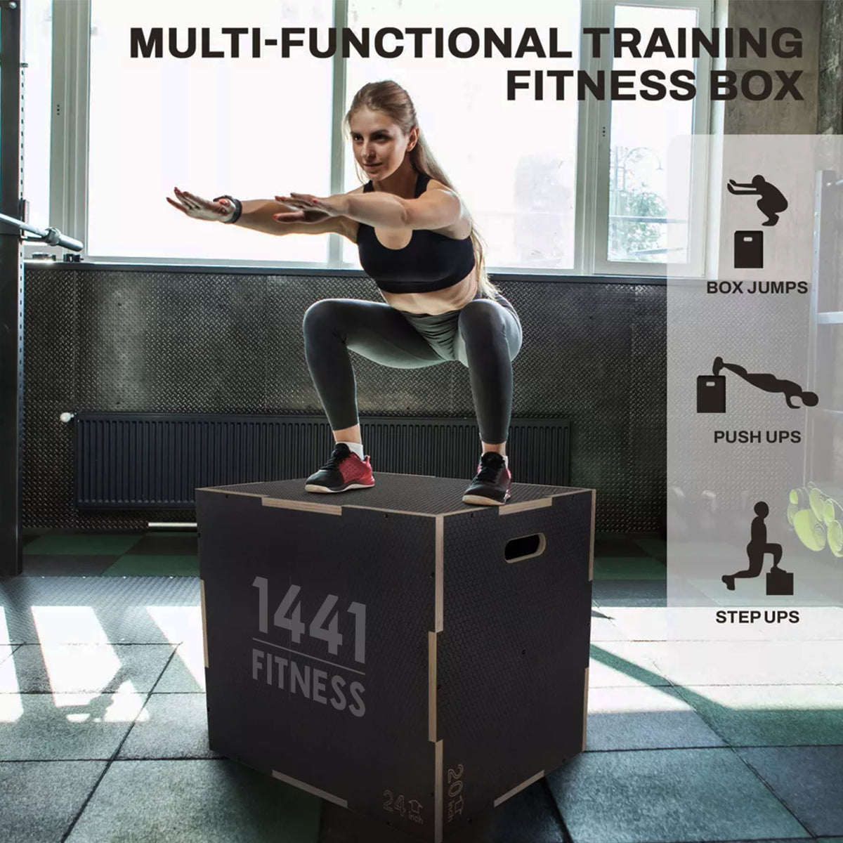 Plyee Box Black Wooden Plyo box Online | Heavy Duty Plyo box