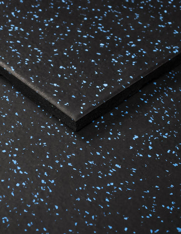 1441 Fitness Commercial Rubber Flooring for Gym 20 mm - 100 x 100 CM Speckled Blue