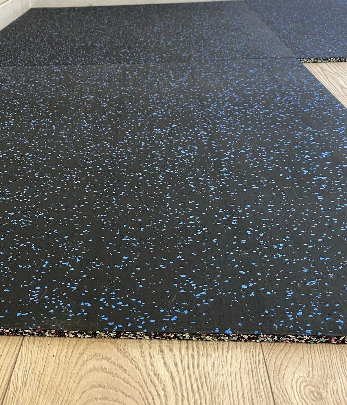 1441 Fitness Heavy Duty Gym Tile 15 mm Speckled Blue - 100 x 100 CM | Rubber Flooring