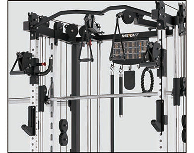 Insight Fitness Multi Function Smith Machine C5 with Rubber Flooring , Dual Grip Plates & A8007 Bench - Bundle Offer - C5