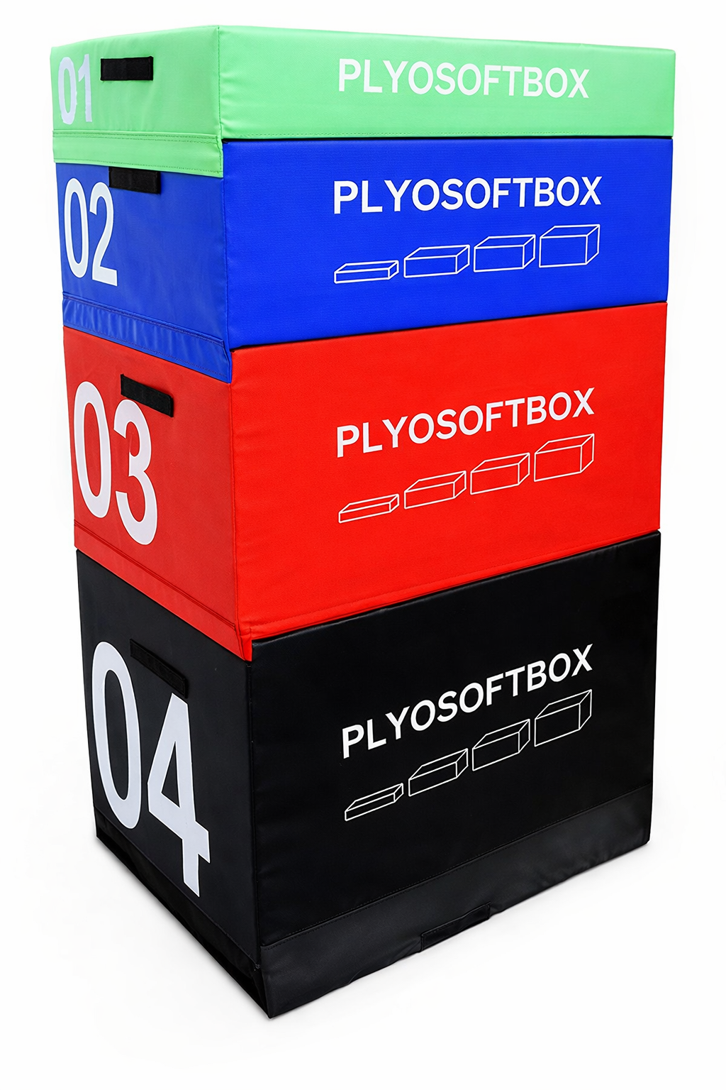 1441 Fitness 4-in-1 Multi Color Adjustable Soft Plyo Box