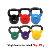 1441 Fitness Vinyl Kettlebell Set 6 to 16 KG (6 PCS Set ) 