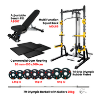 MDL 66 Multi Function Rack Combo with Plate Set Bench and Flooring  - Bundle Offer