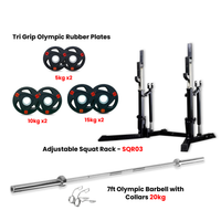 SQR03 Squat Rack Combo with Plate Set - Bundle Offer