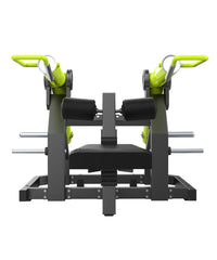 DHZ Fitness Seated Dip - Y965 with black padding and green handles.
