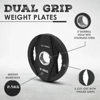 Dual Grip Plates with 7 Ft Olympic Bar - 120 Kg Set - Bundle Offer
