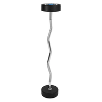 Fixed Weight Curl PU Barbell Set with Rack - 10 Kg to 50 Kg - Bundle Offer