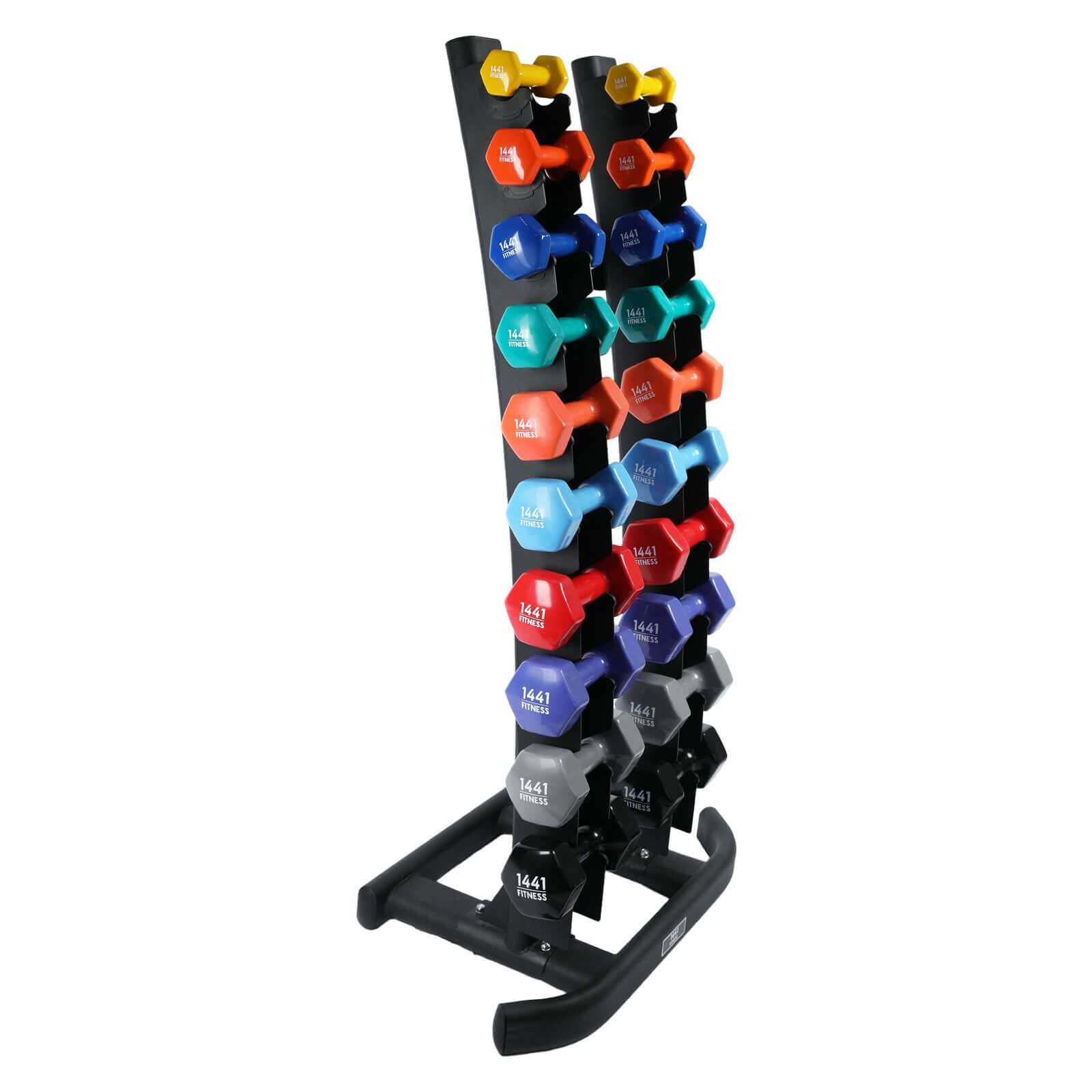Get Vinyl Coated Dumbbell with Rack For Gym