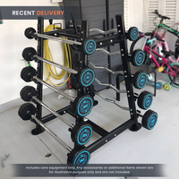 Fixed Straight & Curl PU Barbell Set with Rack - 10 kg to 30 kg - Bundle Offer