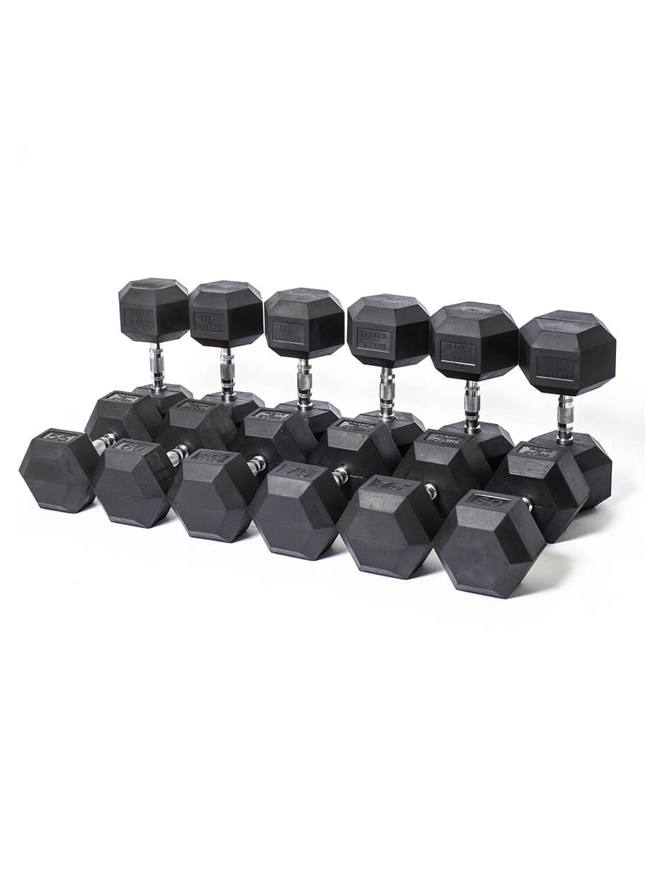 1441 Fitness Rubber Hex Dumbbells Set  2.5 - 50 kg ( 20 Pairs)- COMBO12 