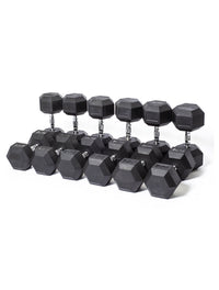 1441 Fitness Rubber Hex Dumbbells Set  2.5 - 50 kg ( 20 Pairs)- COMBO12 